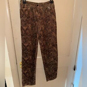 Women’s Paisley Brown Pants